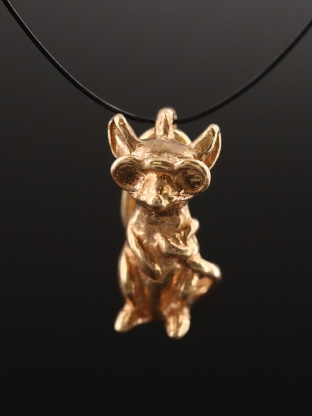 14k Blind Mouse Charm - Picture 5 of 6